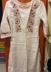 White Embroidered Kurta