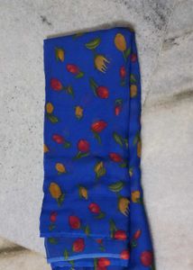 Blue Floral Print Fabric