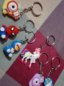 Cute Character Keychains Set