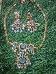 Elegant Gold Tone Necklace &amp; Earring Set