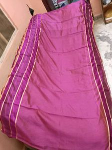 Magenta &amp; Mustard Comb. Kota Doria Silk Saree
