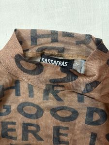 Brown Sassafras Sheer Top