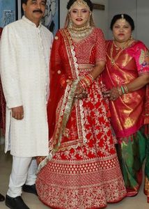 Red Velvet Lehenga