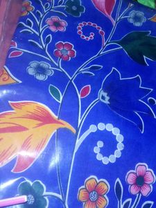 Vibrant blue bedsheet with Floral Print , two pill