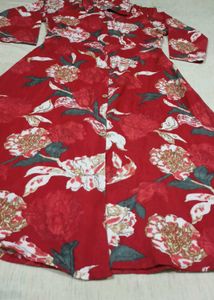 Red Floral Printed Co-Ord Set