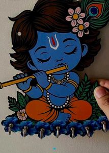 Cute Krishna Flute Key Holder