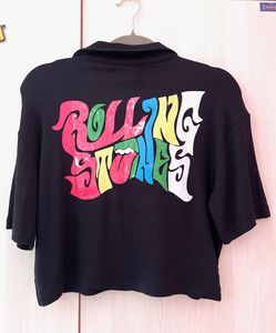 Boxy Fit Rolling Stones Graphic Tee