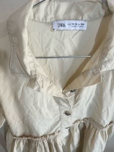 Cream Linen Shirt Dress