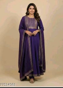 Elegant Purple Kurta Set with Dupatta