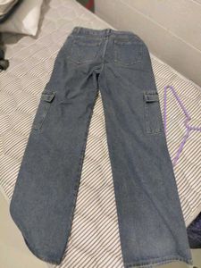 Urbanic Blue Cargo Jeans | Straight Fit | XS | Lig