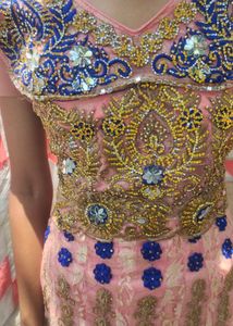 Embroidered Pink gown 💗🫶🏻