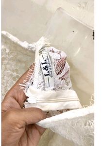 Transparent  Net White Top For Girls