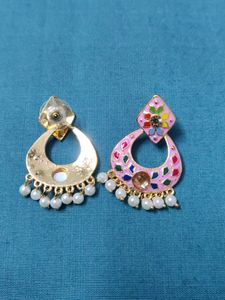 Enamel Meenakari Drop Earrings