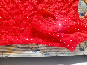 Red Embroidered Kurta