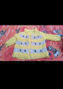 Vintage Yellow Knit Cardigan