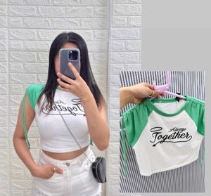 Green Cute Crop Top