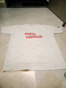 White T-Shirt with "Passion Innovation" Graphic