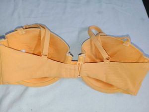 Ribbed Orange Bra