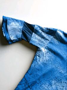Blue Patterned Top