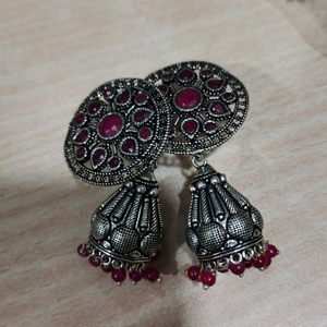 silver look alike earing