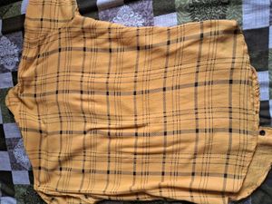 Yellow Plaid women Shirt
