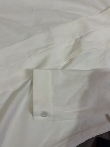 white Collared Long Sleeve Top