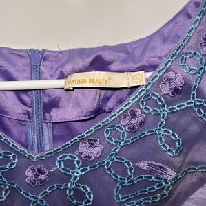 Lavender Embroidered Dress