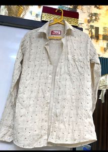 cotton Button-Up Shirt for Men