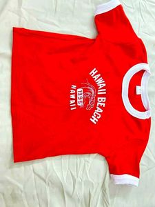 Red Hawaii Beach T-Shirt