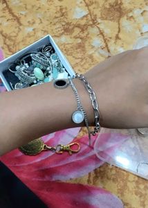 Layered Charm Bracelet Set