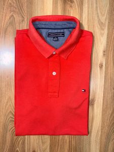 Tommy Hilfiger Men's orange Polo Shirt