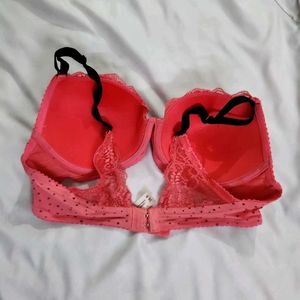 Pink Lace Padded Bra