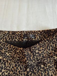 Bershka Leopard Print Flared Pants