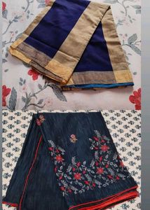 Combo of 2 Beautiful Saree with Embroidery🔥
