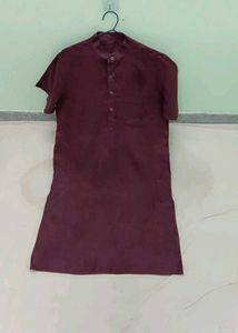 Men's Maroon Kurta