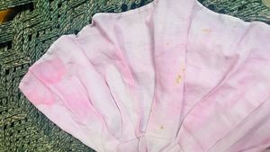 Beautiful Pink Kurti with Pleated Skirt