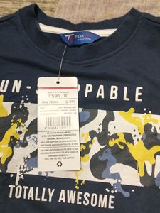 Navy Blue Full Sleeves Sweat Shirt.