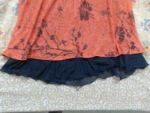 Floral Print Sleeveless Tunic Top