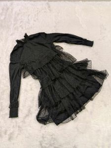 Black Ruffled Tiered Dress