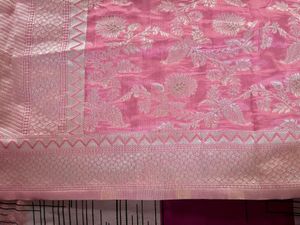 Beautiful Pink Banarasi Silk Saree