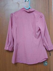 Elegant Pink Blouse with Neck Tie