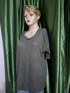 Gray Knit Tunic Top
