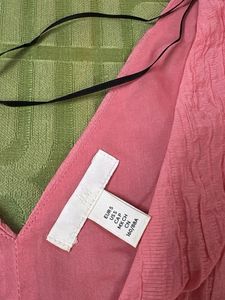 Pink V-Neck Midi Dress