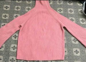 Pink Turtleneck Sweater