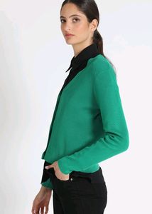 V Neck Woolen Fleece Cardigan