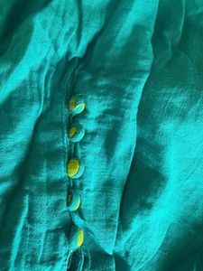 Teal Cotton Kurta