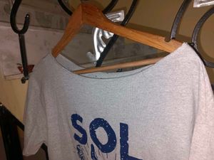 Grey "SOL" Graphic T-Shirt