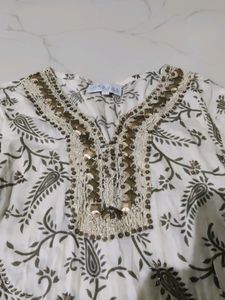Hand Work Party Brand Short Kurti