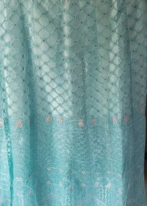 Aqua Embellished Ethnic Skirt blouse and dupatta