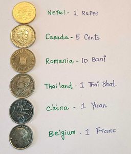 Set Of 6 UNC Condition Foreign Coins